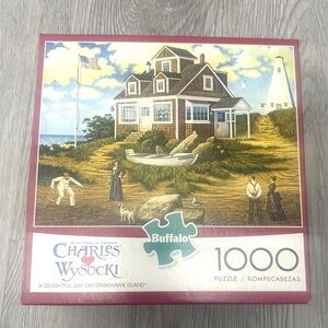 Charles Wysocki 1000 Pc Jigsaw Puzzle "A Delightful Day On Sparkhawk Island" New